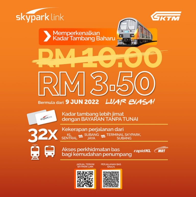 Skypark Link Ktm Train Service From Kl Sentral To Subang Airport Now