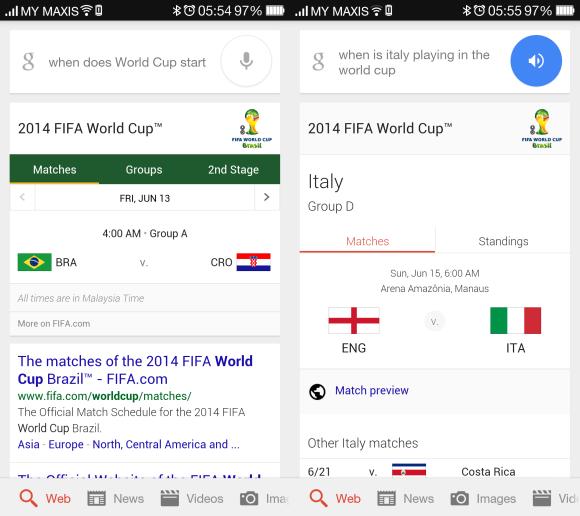Stay up to date with the World Cup using Google Now SoyaCincau
