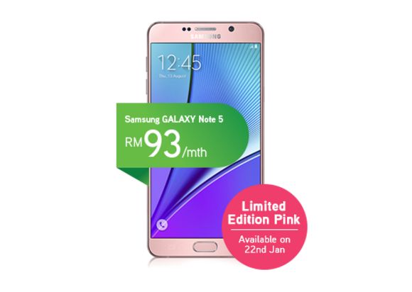 note 5 pink