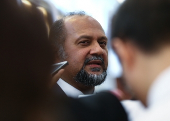 YB Gobind Singh Deo answer a question from the reporters at the Parliament lobby November 21,2018. ― Picture by Ahmad Zamzahuri