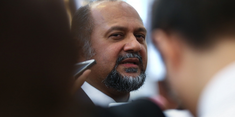 YB Gobind Singh Deo answer a question from the reporters at the Parliament lobby November 21,2018. ― Picture by Ahmad Zamzahuri