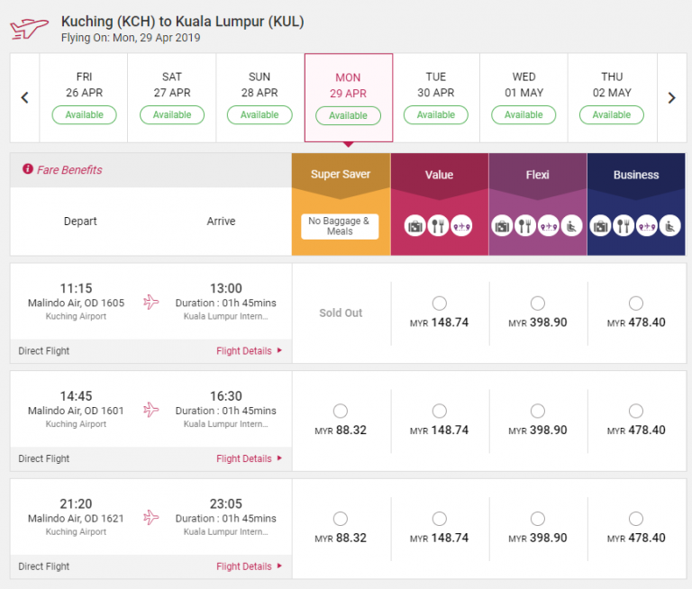 Malaysia Airlines no longer offers free baggage allowance on the