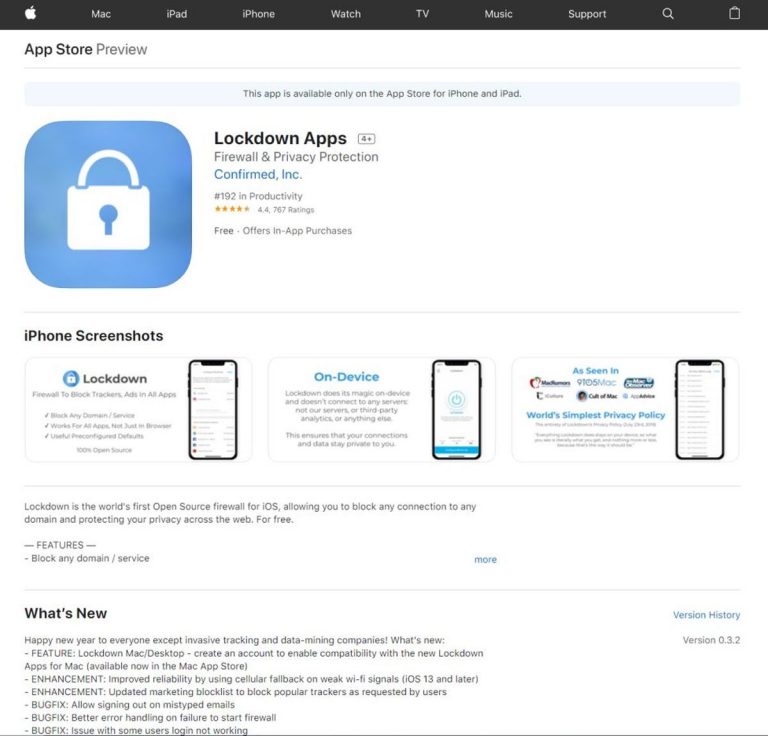 Lockdown This app tells you who is tracking your iPhone, iPad, and Mac