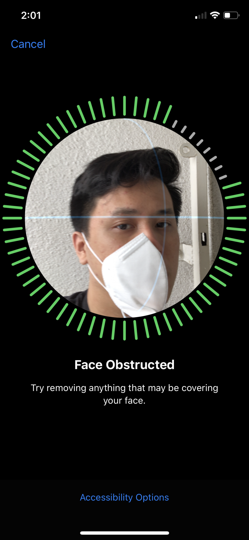 COVID19 Unlocking the iPhone's Face ID while wearing a face mask