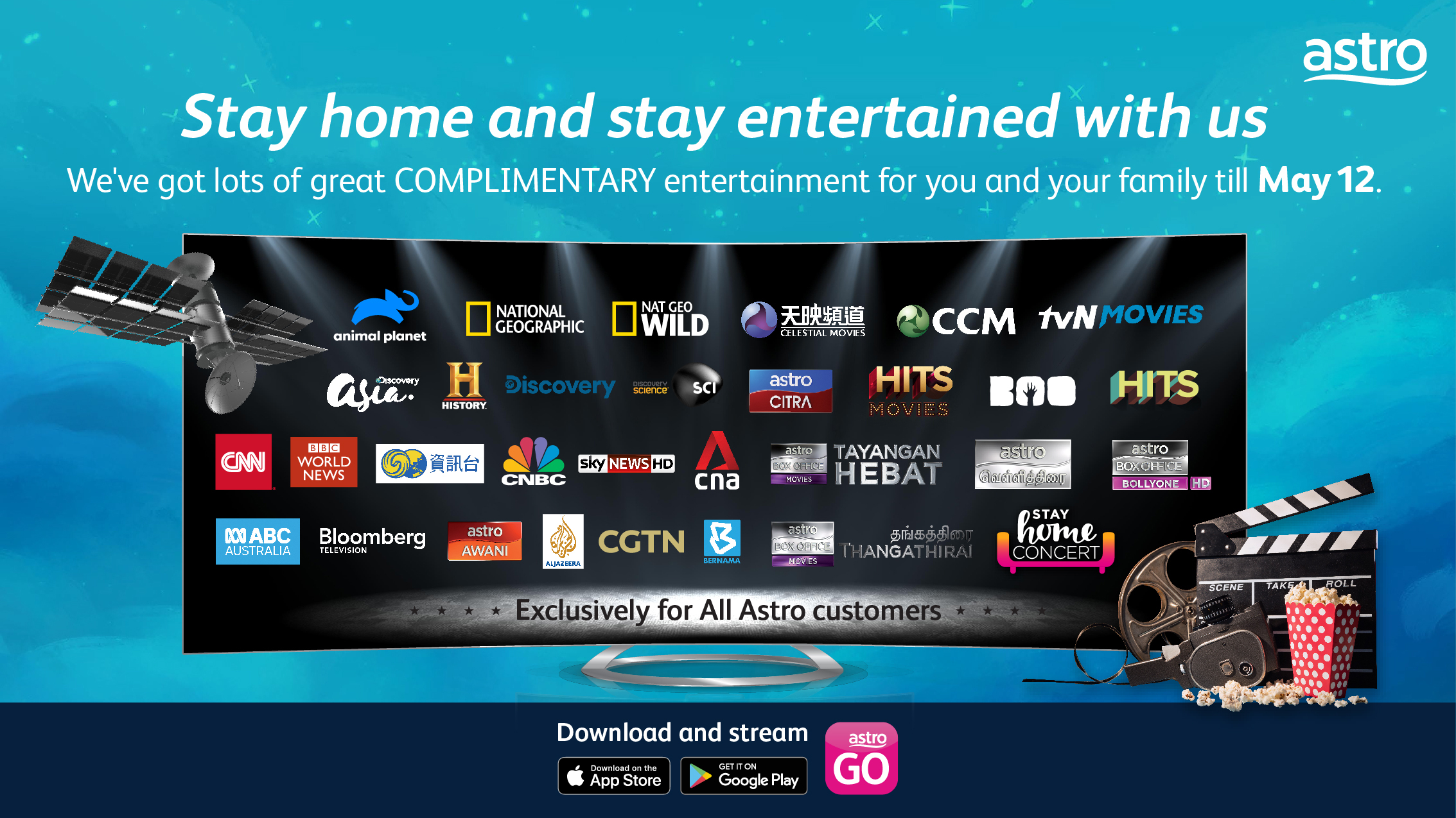 Astro extends free access until 12 May, now with additional channels for  existing customers - SoyaCincau