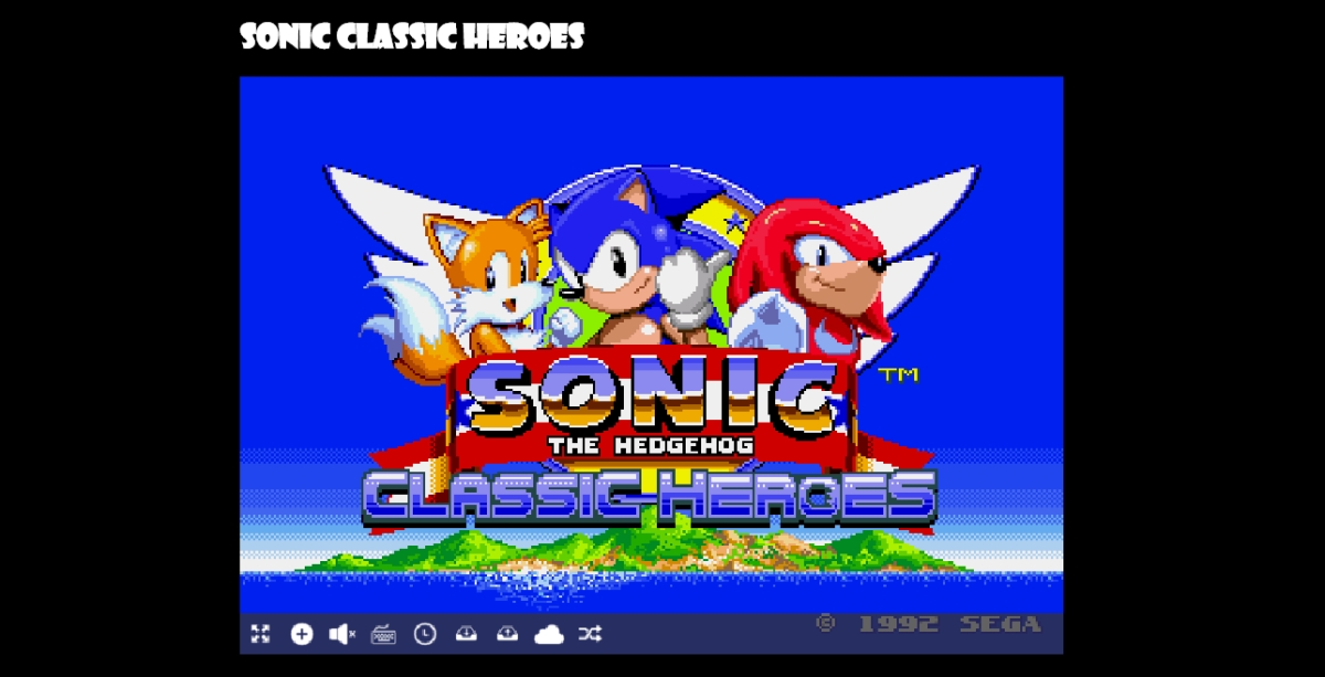 Sonic Classic Heroes  SSega Play Retro Sega Genesis / Mega drive video  games emulated online in your browser.