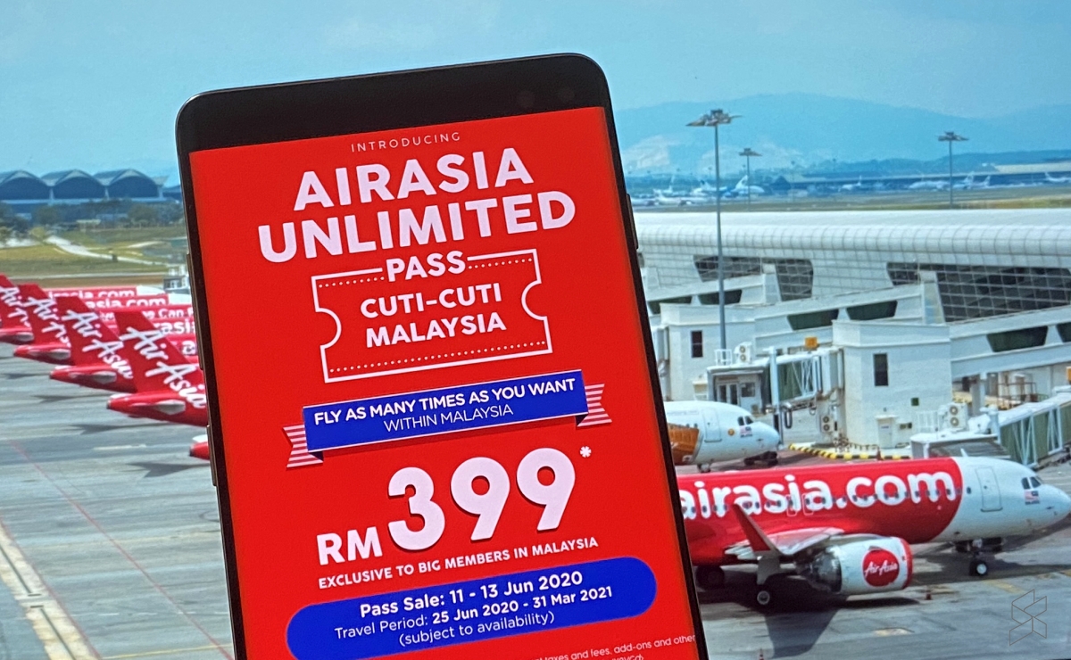 AirAsia Unlimited Pass Fly unlimited times within Malaysia for RM399