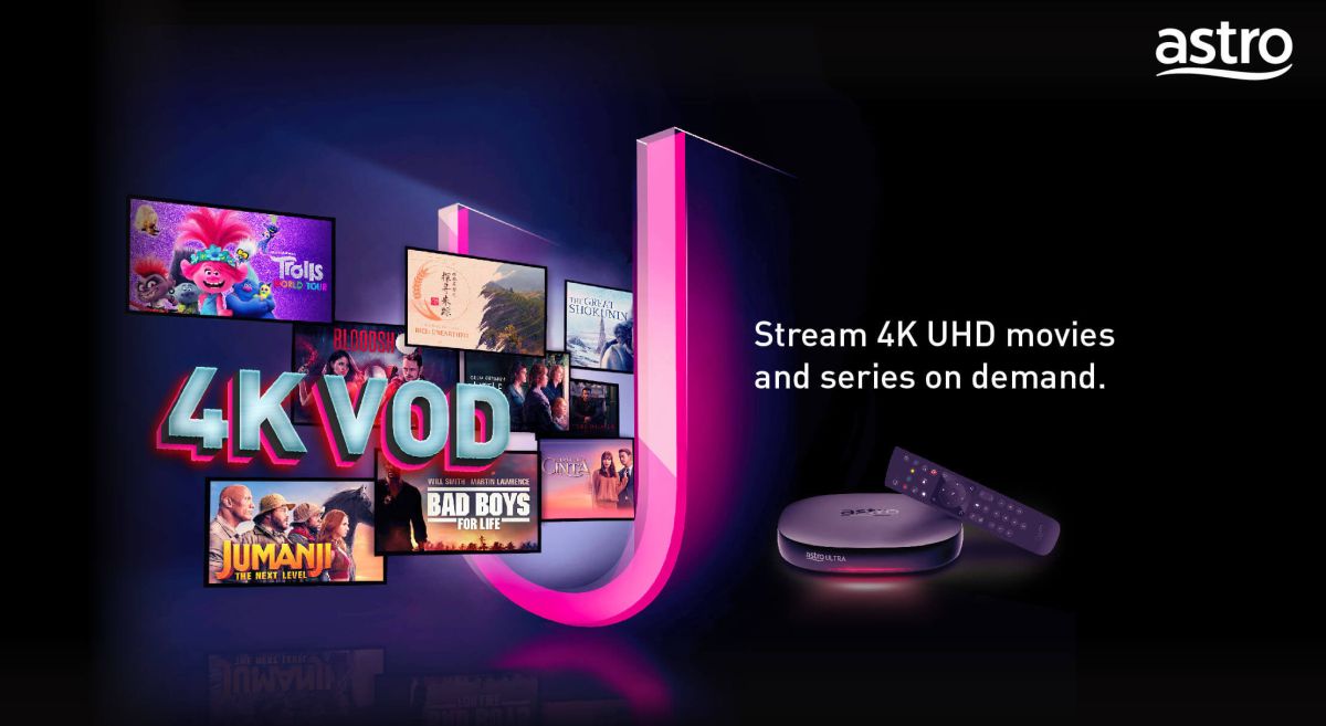 Astro Ultra Box customers can enjoy VOD content in 4K UHD, rent movies from RM9
