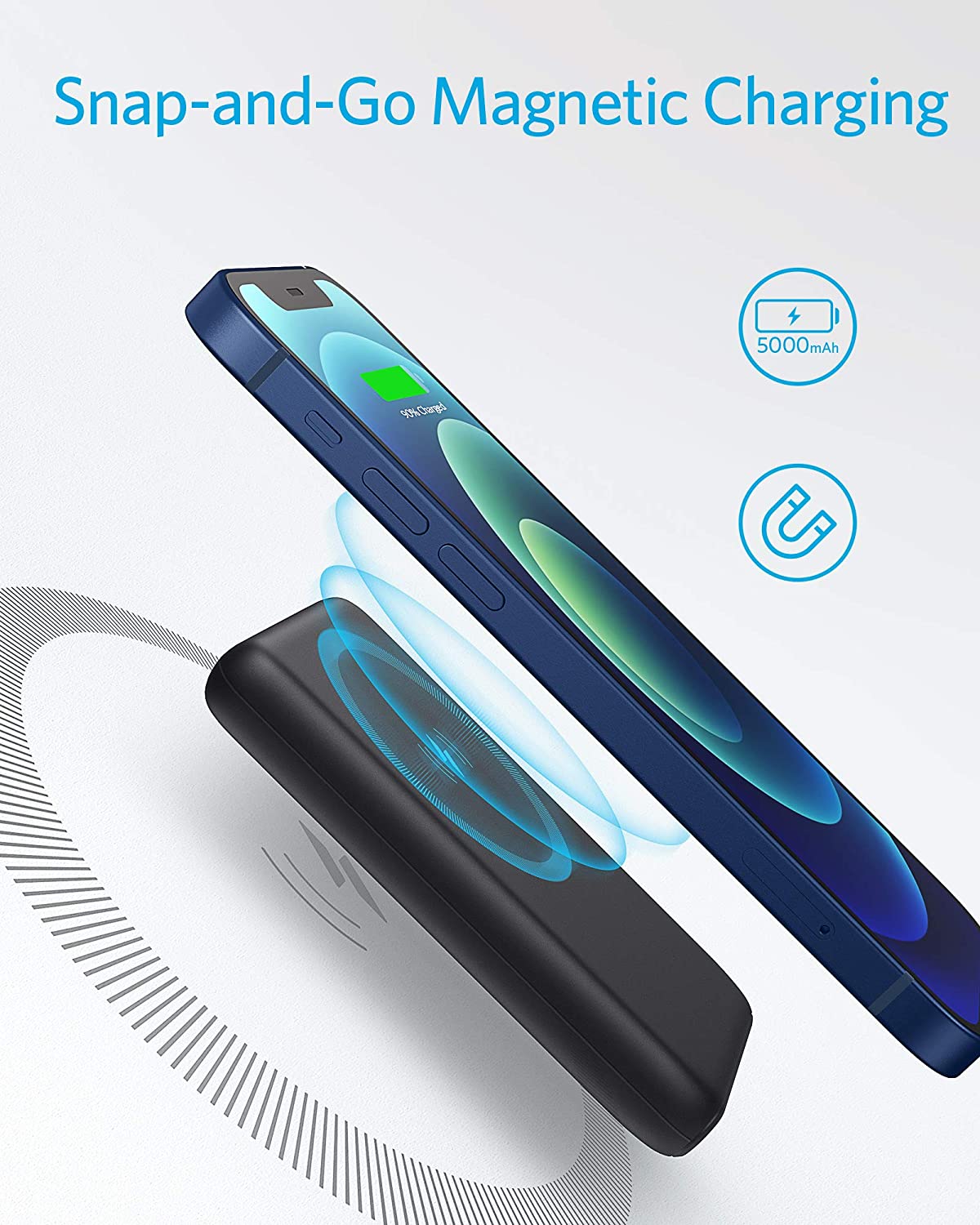Anker S New Powercore Wireless Power Bank Can Be Magnetically Attached To The Iphone 12