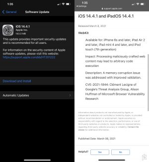 Apple Pushes IOS 14.4.1 Update To Fix Web Browser Security Issue ...