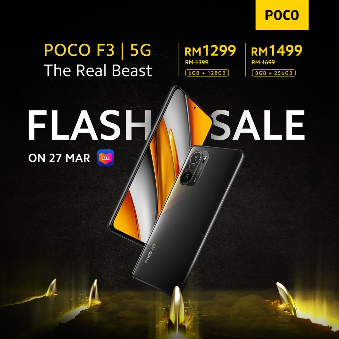 POCO F3 Smartphone with a Snapdragon 870 5G processor