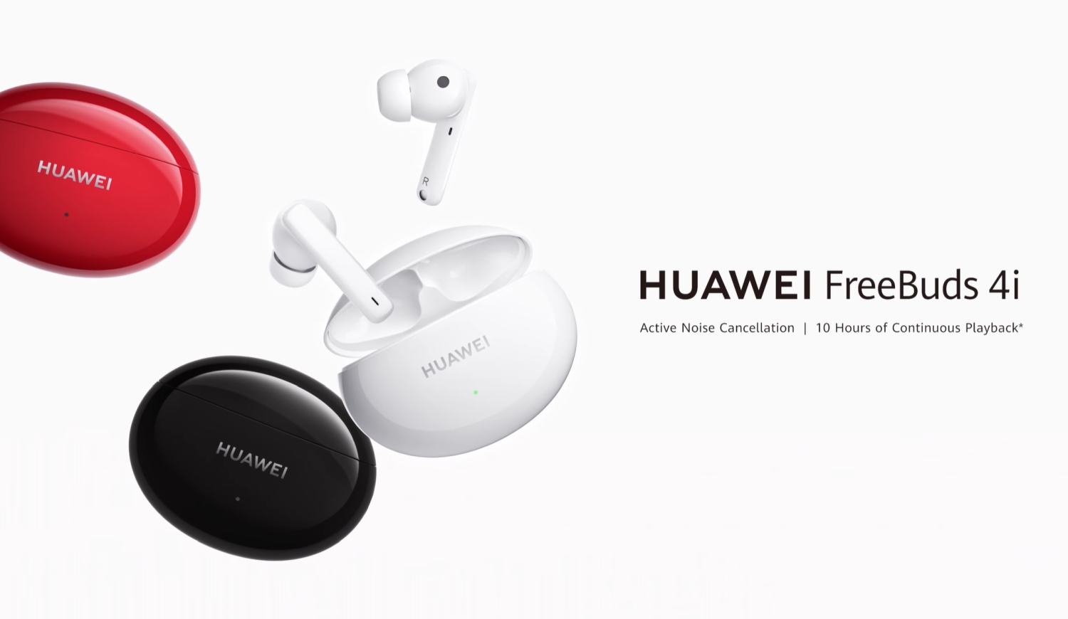 Huawei FreeBuds 4i with ANC offers up to 10 hours of music playback,  available for RM319 on 27 March