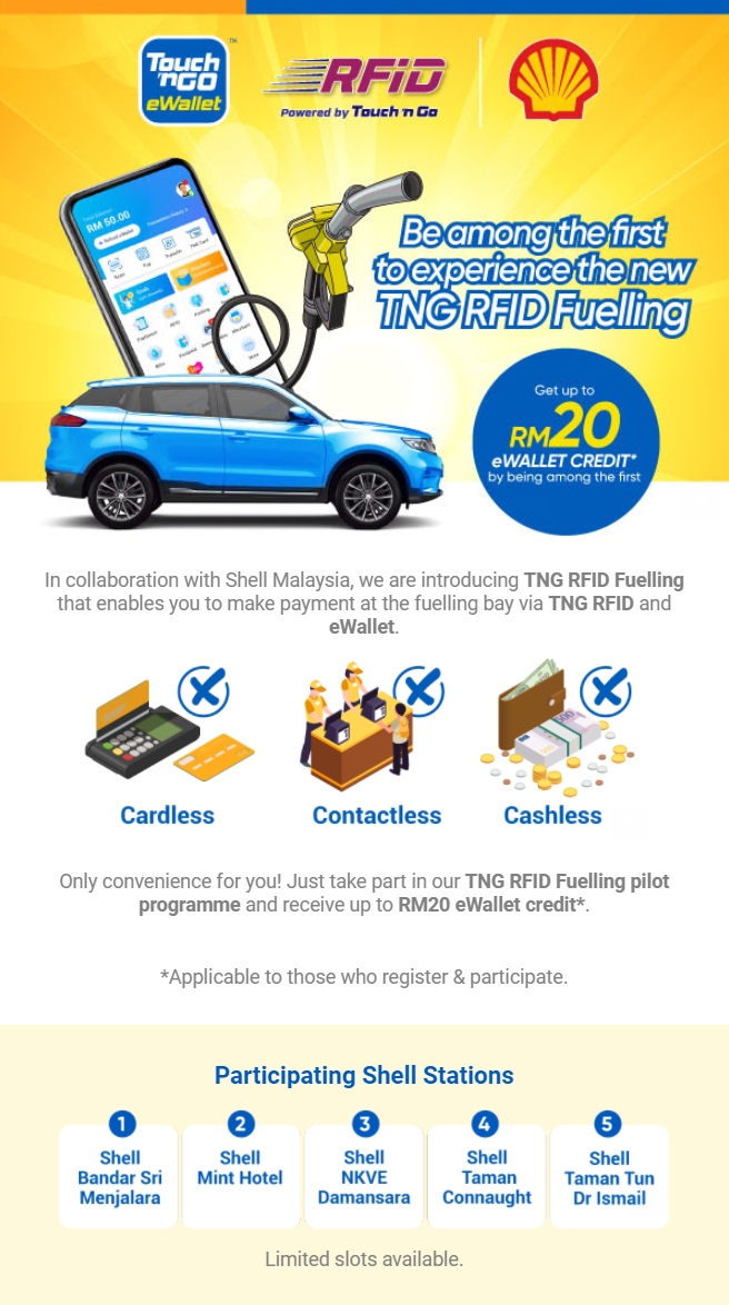 Shell Malaysia to offer TNG RFID Fuelling soon, up to RM20 credit for ...