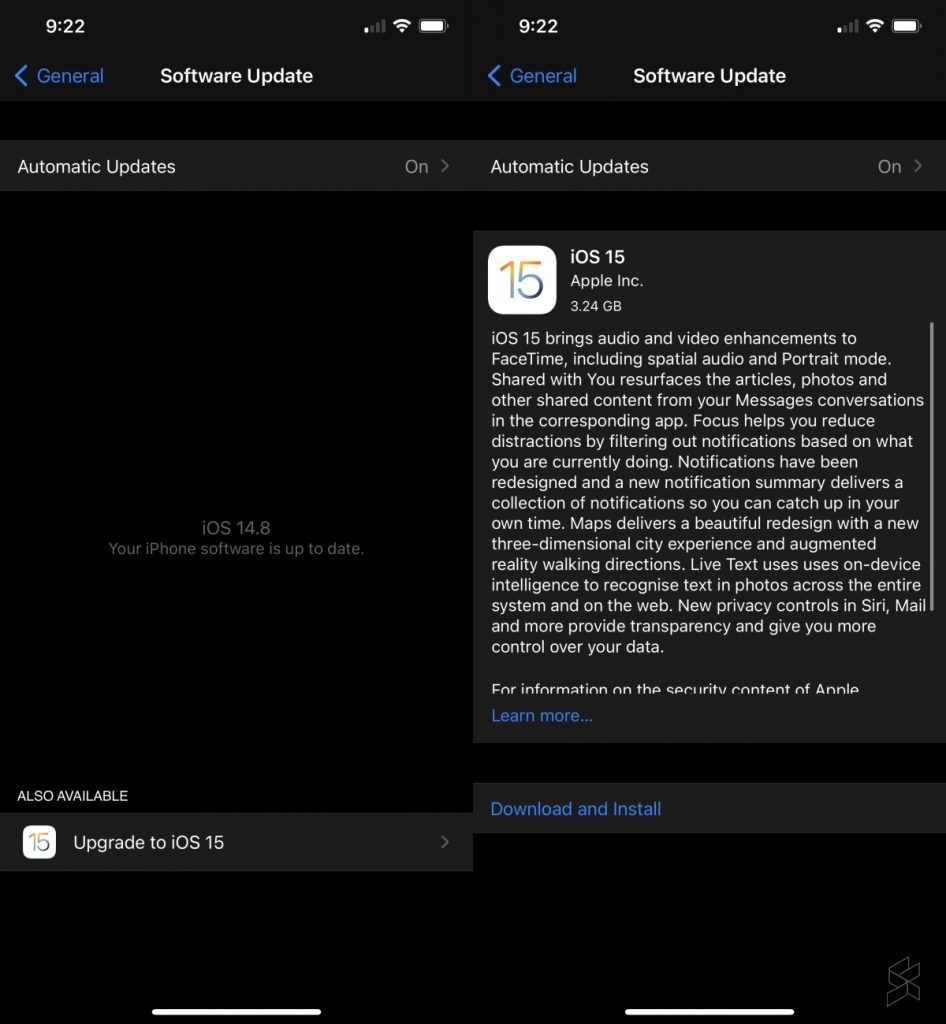 iOS 15 update iPhone 11 Pro max Malaysia