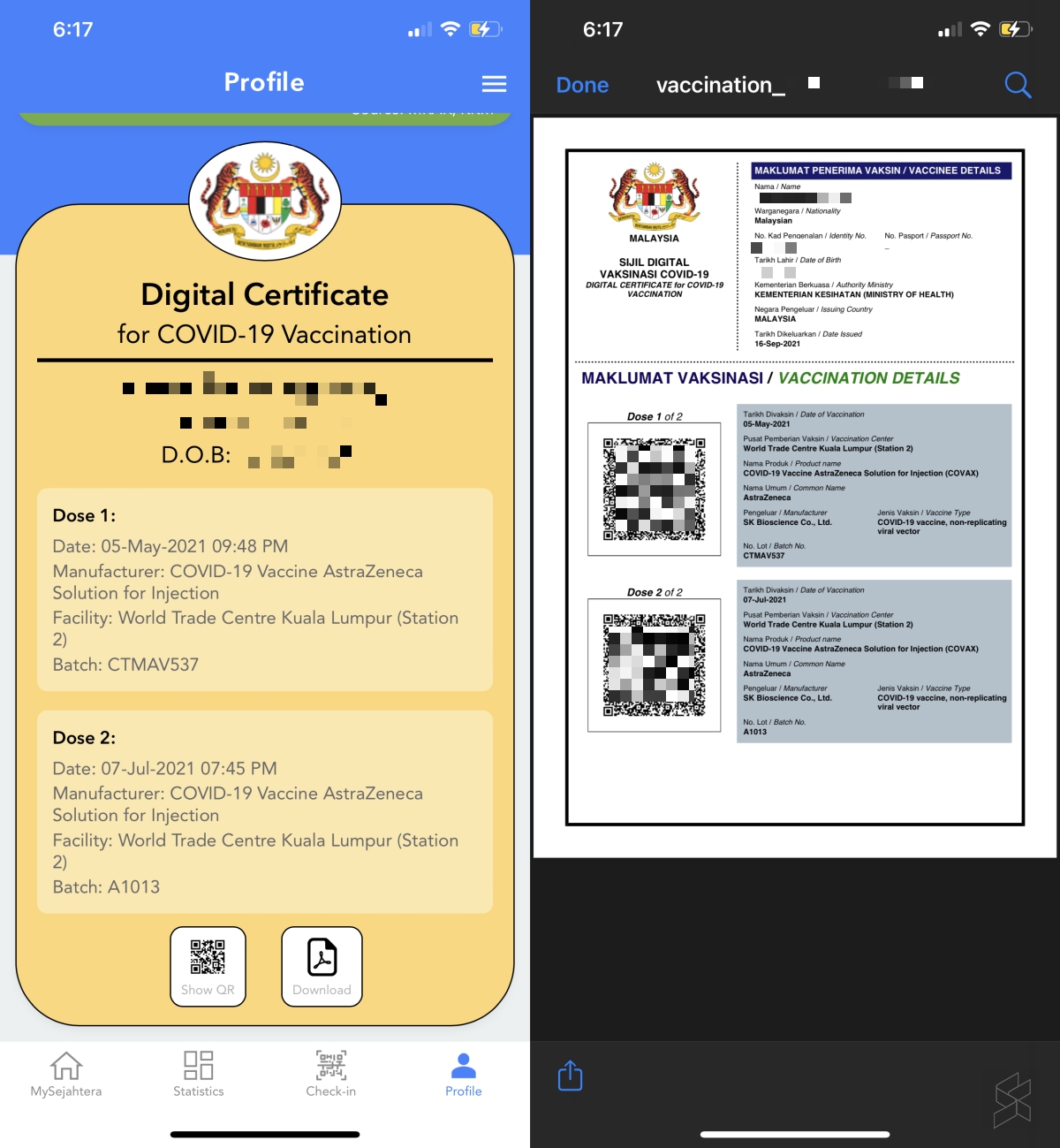 How to download digital certificate from mysejahtera