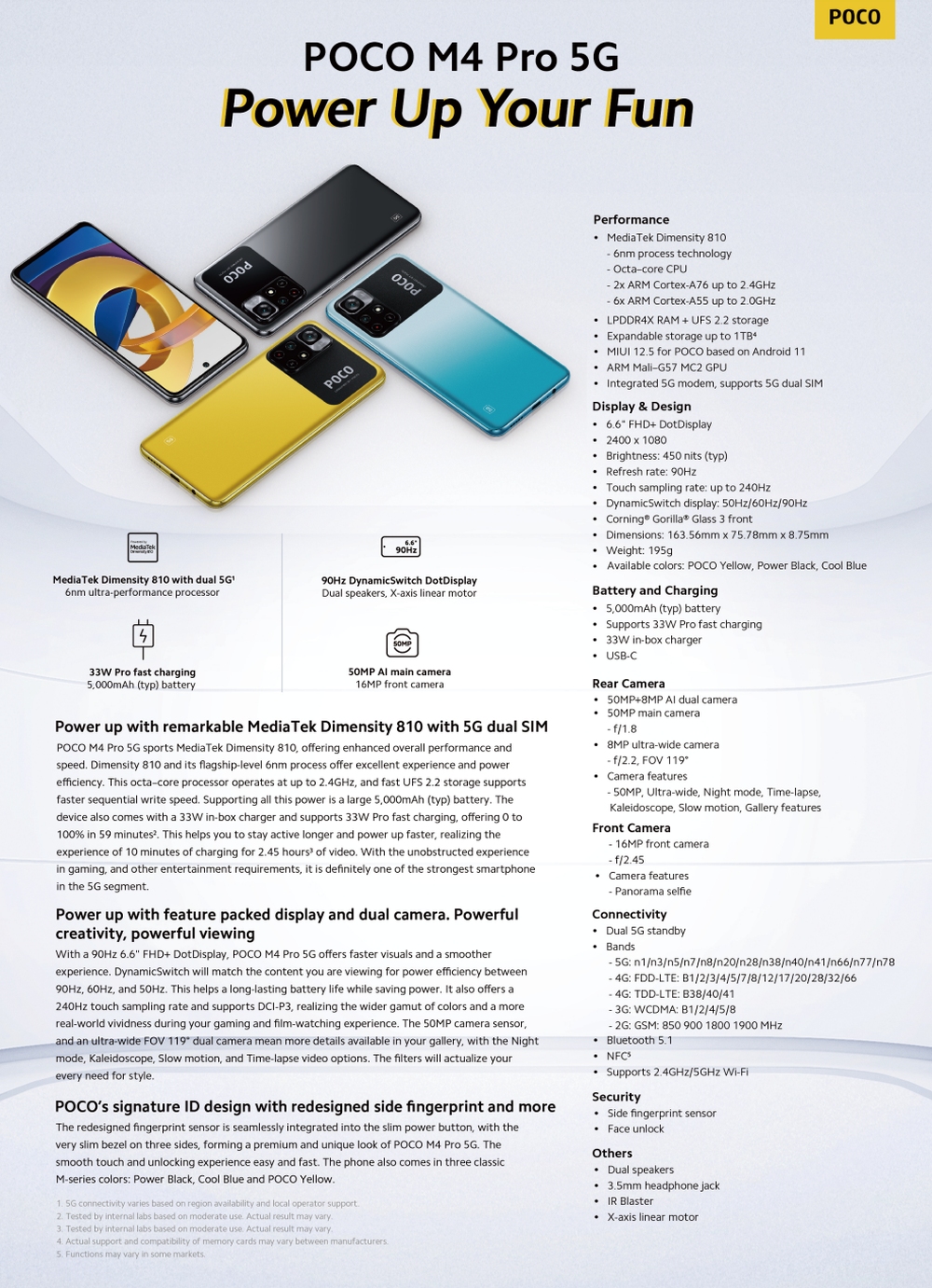 Xiaomi POCO M4 Pro specs - PhoneArena