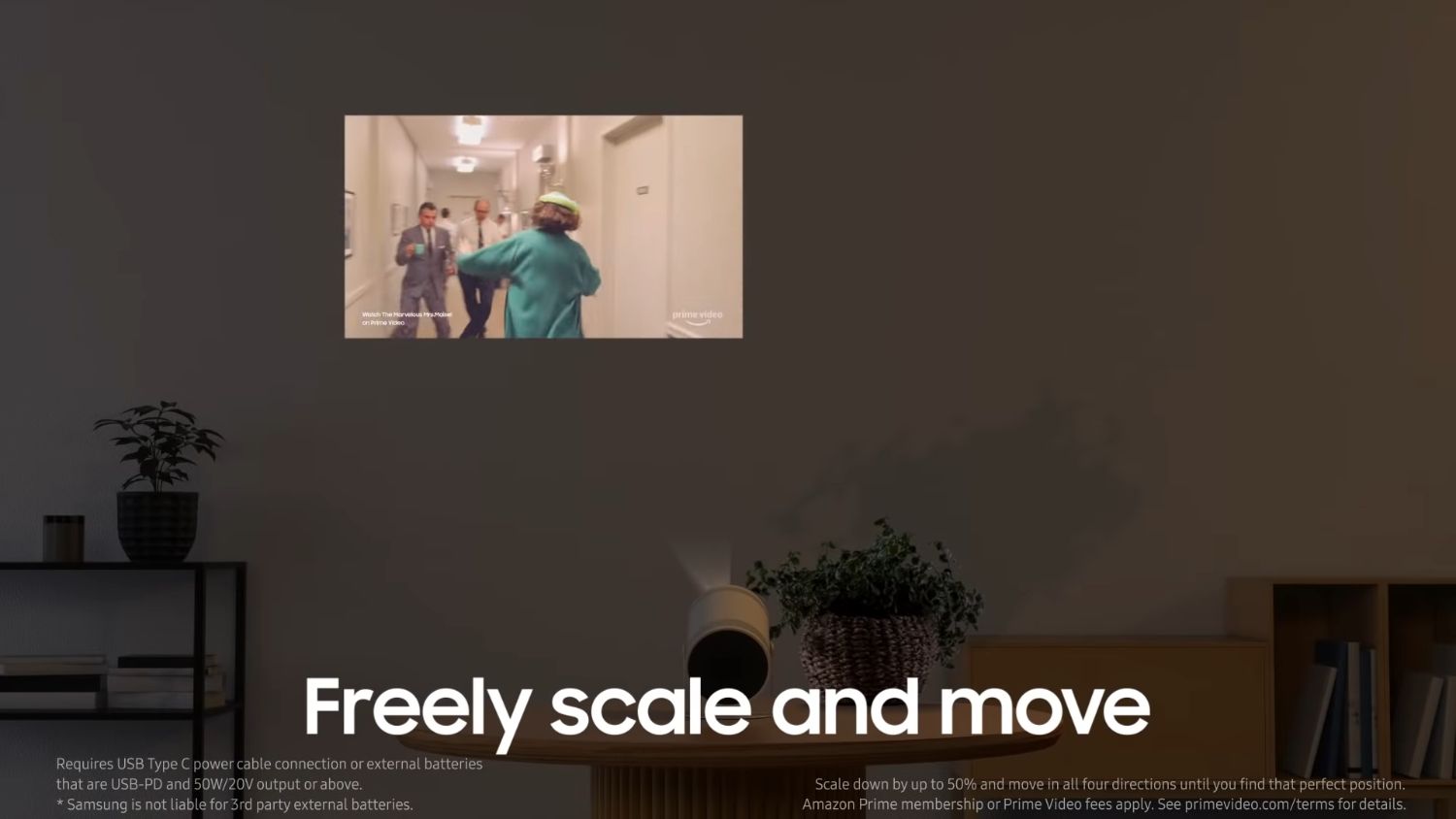 Samsung’s Freestyle projector is so portable you can attach it to your ceiling light socket