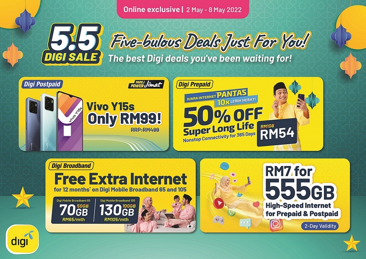 Digi offers 3 days of unlimited video streaming for RM5, 555GB data ...