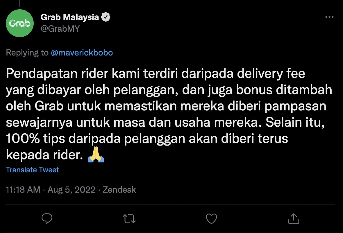 This is how Grab responded after users complained of expensive delivery