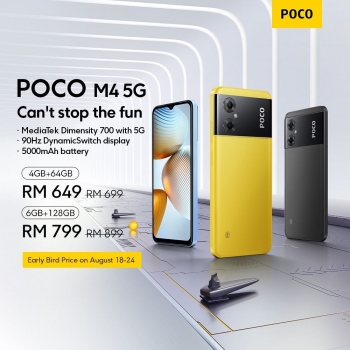 Poco M4 5G Malaysia: Poco's new entry-level 5G smartphone, available ...