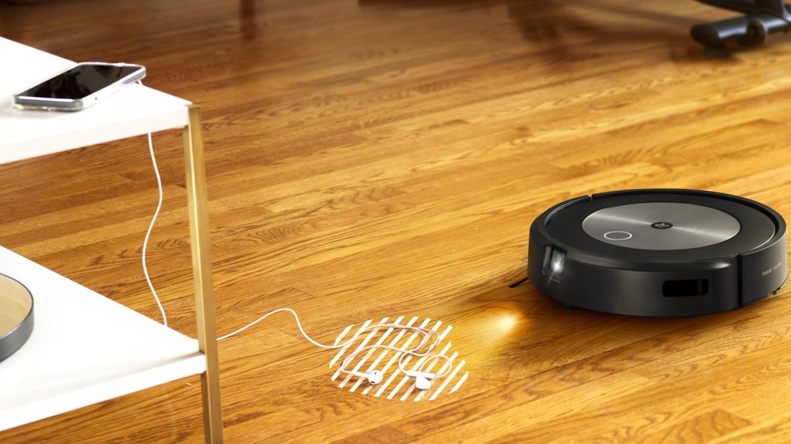 The iRobot™ Roomba® j7 is programmed to terminate dust bunnies without