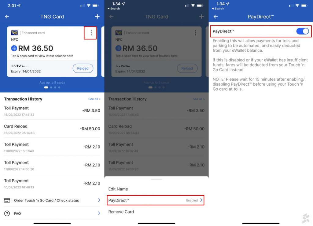 quickcard ewallet charge