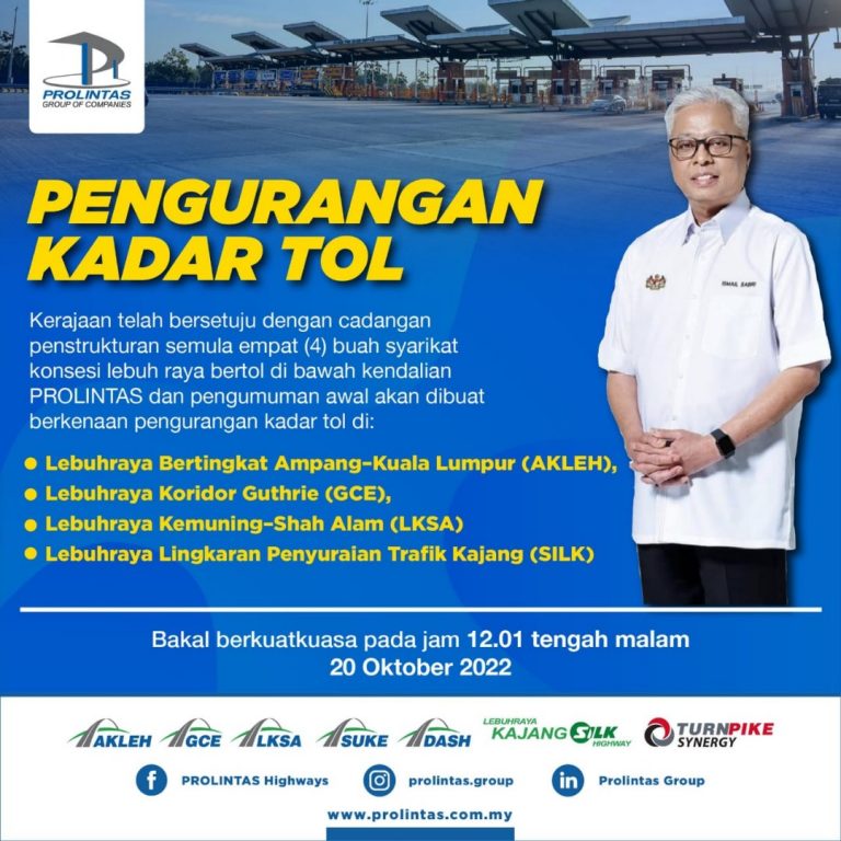 Six highways in Klang Valley to get toll fare reductions SoyaCincau