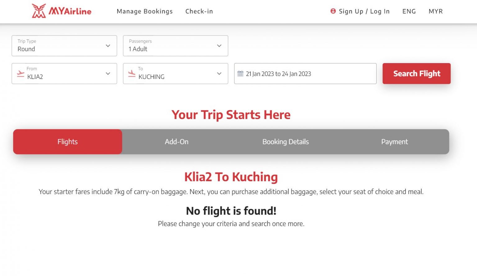 No Flights Were Found During MYAirline's First Day Ticket Sale - SoyaCincau
