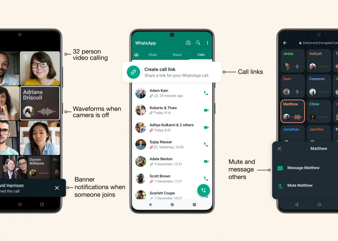 Here's how WhatsApp is making its group calls better - SoyaCincau