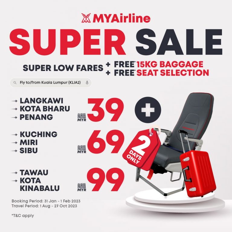 MYAirline now offers free 15kg baggage and seat selection, all-in one ...