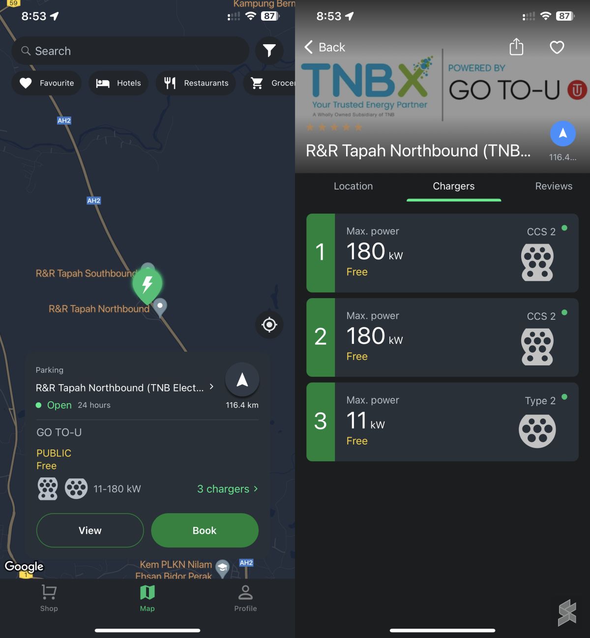 Tapah R R TNBX turns on EV DC fast charger at Tapah R&R, free charging up to ...