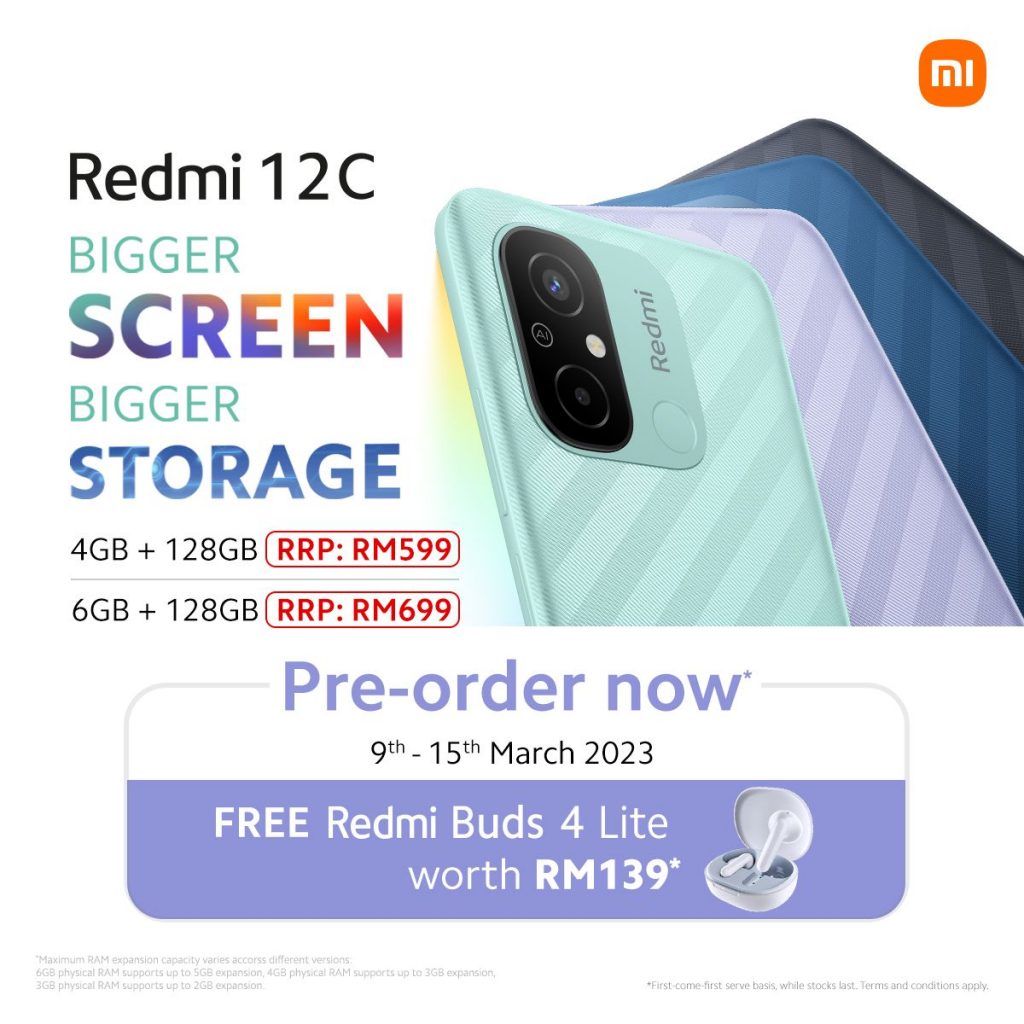 Redmi 12C Malaysia: 6.71 display, 50MP camera, 5,000mAh battery and 128GB  storage priced from under RM600 - SoyaCincau