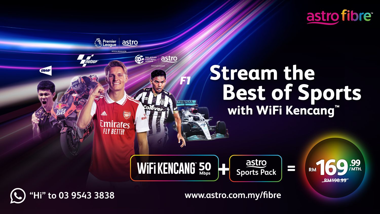 Astro offers Fibre Broadband and Live Sports content bundle from RM169.99/month