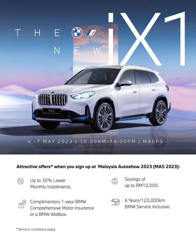 BMW iX1 Malaysia 促销：免费 BMW Wallbox 或 1 年汽车保险、6 年配套服务和高达 RM10,000 的节省