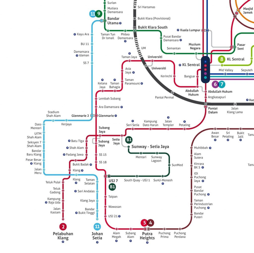 LRT3 Map MRT, MRT2, BRT, Komuter Map