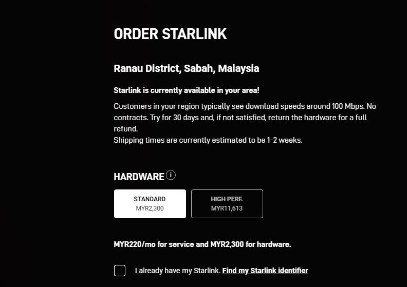Starlink Malaysia Price