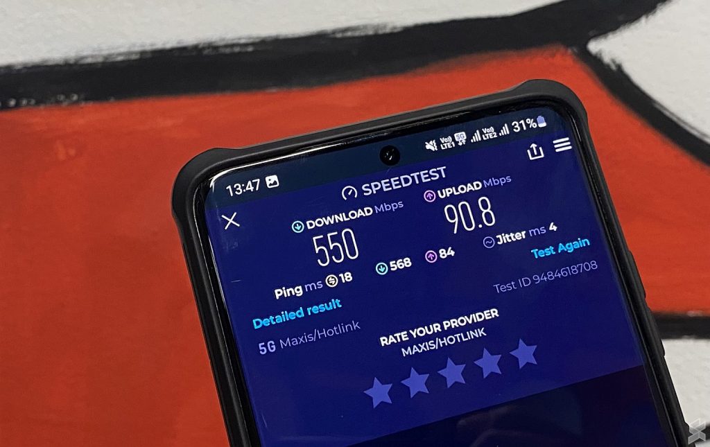 Maxis 5G Speed