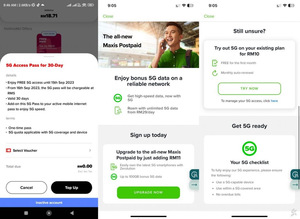 Maxis offered 5G Access for free for 30 days