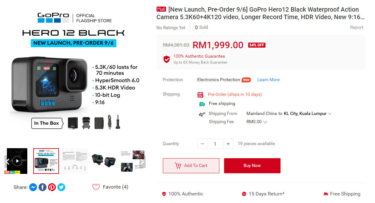 GoPro Hero 12 Black Malaysia: Here's the official price and pre