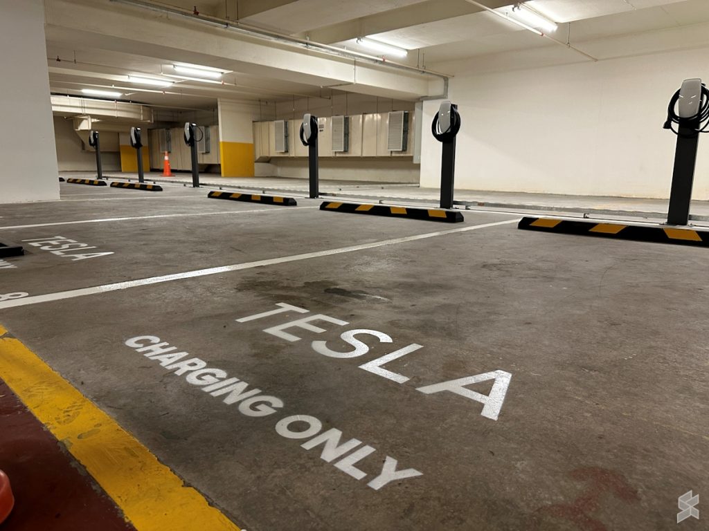 Tesla Destination chargers at Sunway Putra Mall