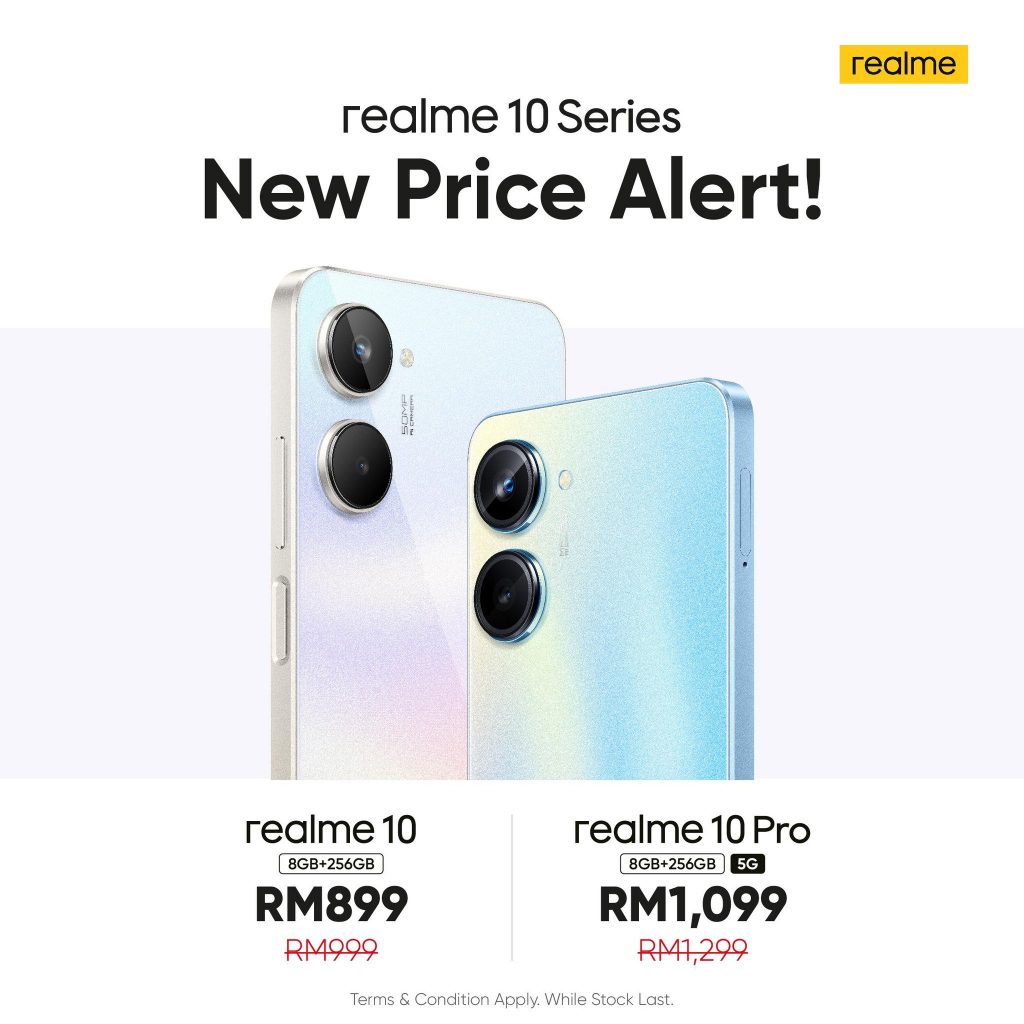 Realme permanently slashes prices on the Realme 10 and 10 Pro, now starts  at RM899 - SoyaCincau