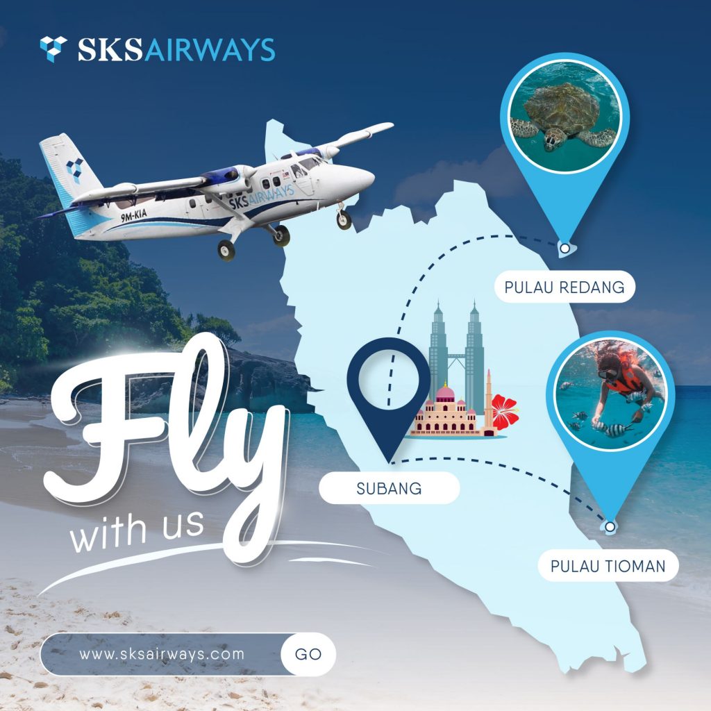 SKS Airways flies to Pulau Tioman and Pulau Redang