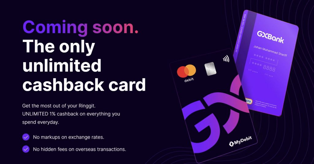 GXBank promises unlimited cashcard with its GX Debit Card