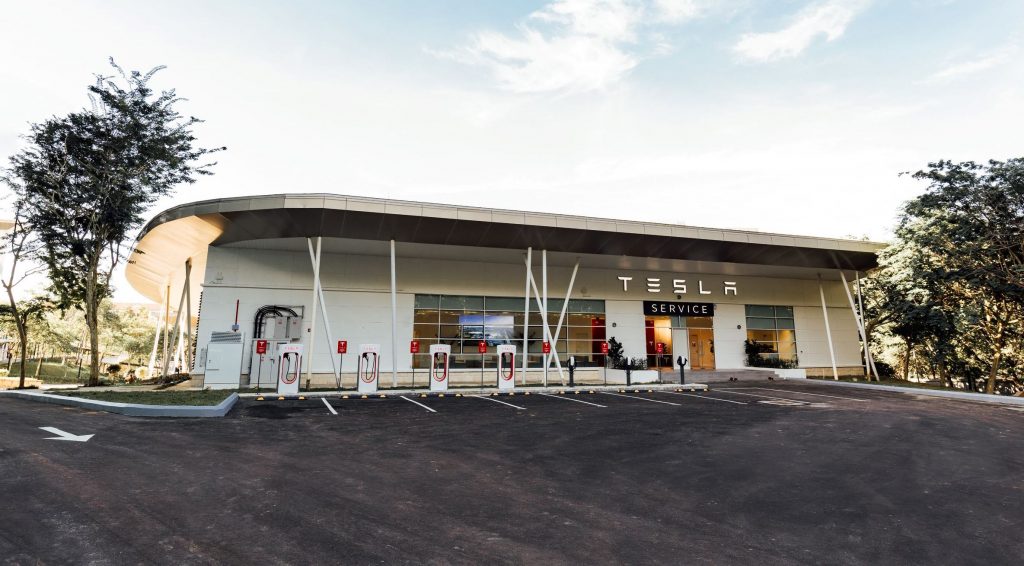 Tesla Service Centre Cyberjaya has four Supercharger and three Destination chargers