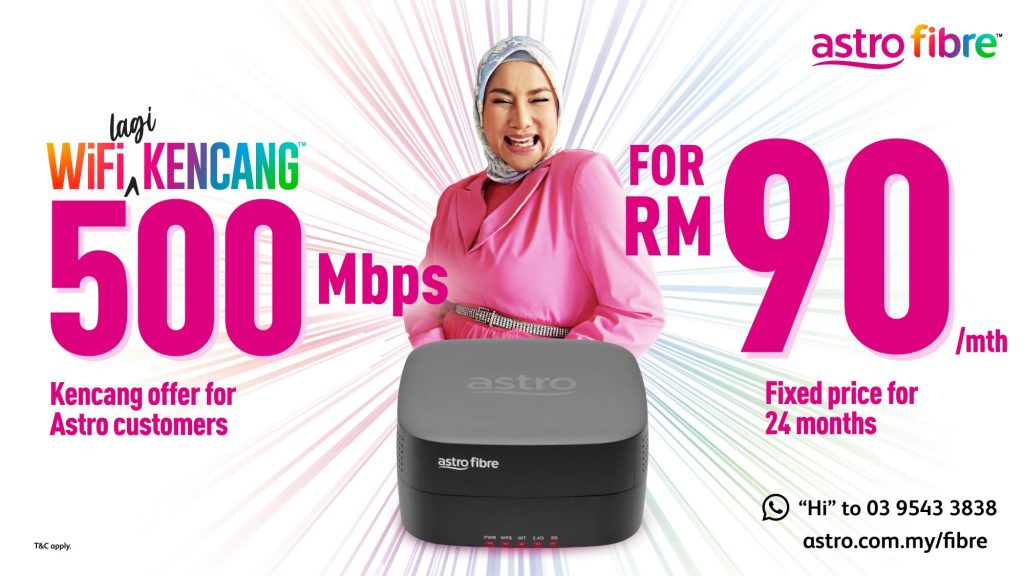 Astro offers 500Mbps for RM90/month for 24 months