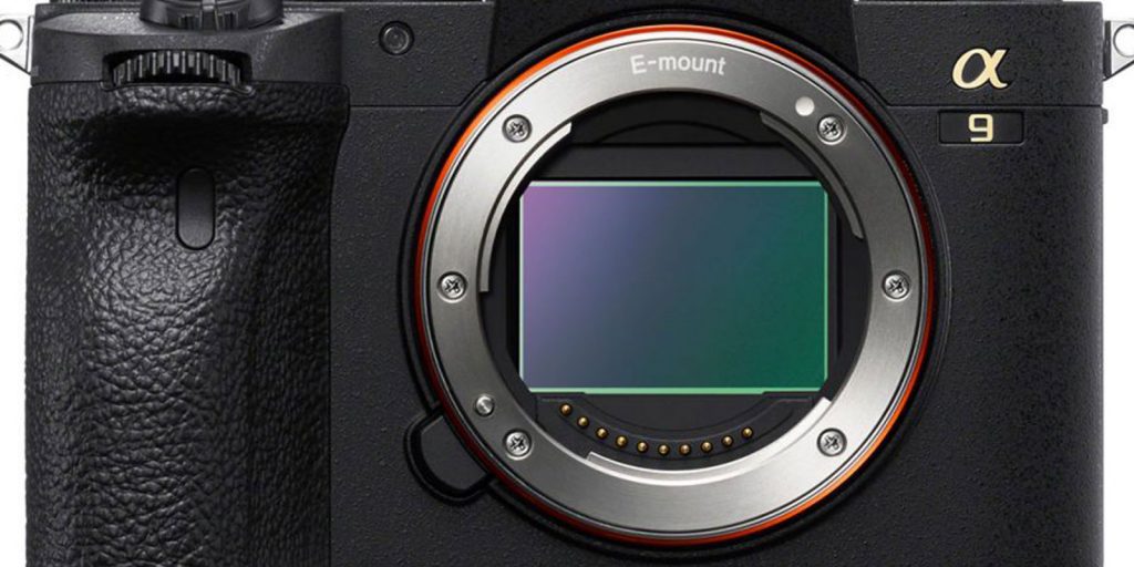 A close up of the full frame sensor in the Sony A9 II 