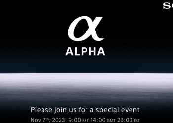 An invitation to the Sony Alpha Launch event on 7 November 2023