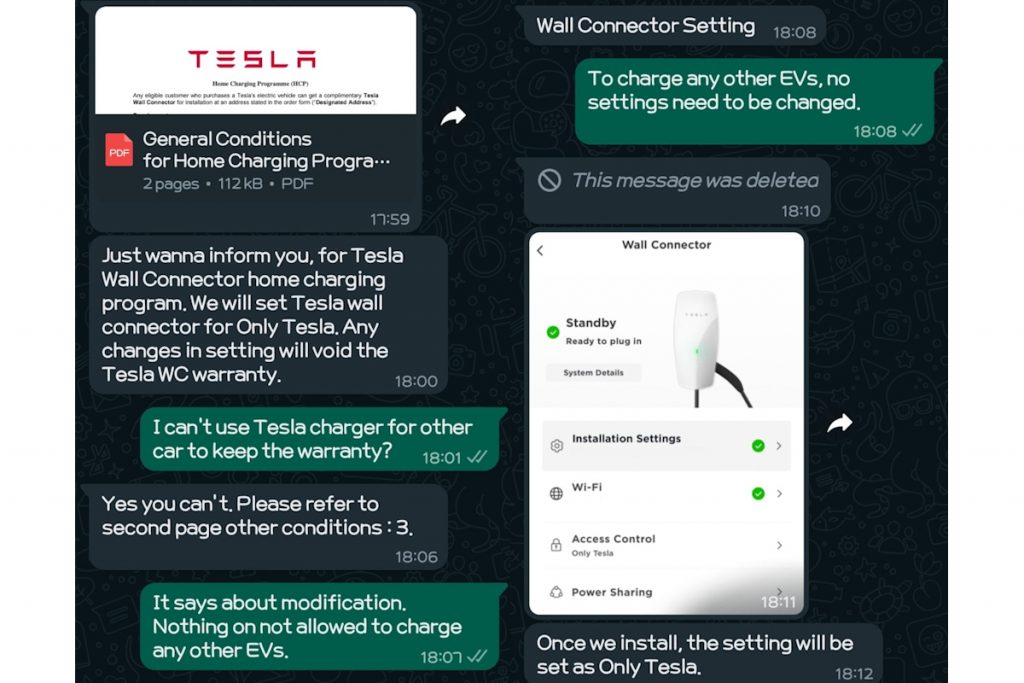 The warranty policy for Tesla Malaysia's free Wall Connector 