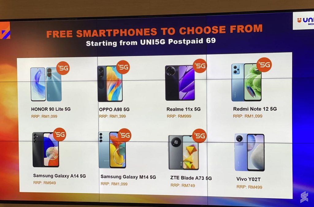 Free 5G smartphones offered by Unifi Mobile