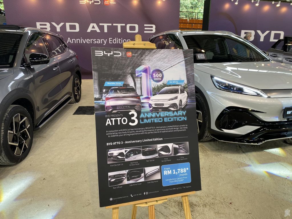 BYD Atto 3 Anniversary Limited Edition priced at RM173,800